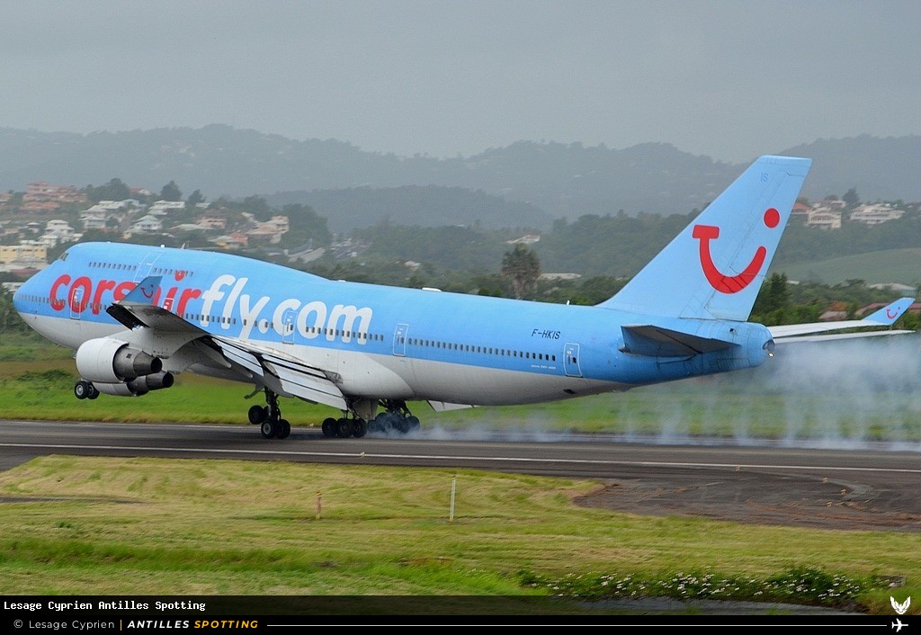 F-HKIS · Boeing 747-400, Corsairfly, Martinique – Aimé Césaire