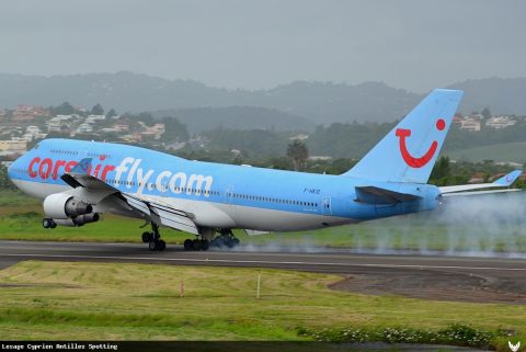 F-HKIS · Boeing 747-400, Martinique – Aimé Césaire