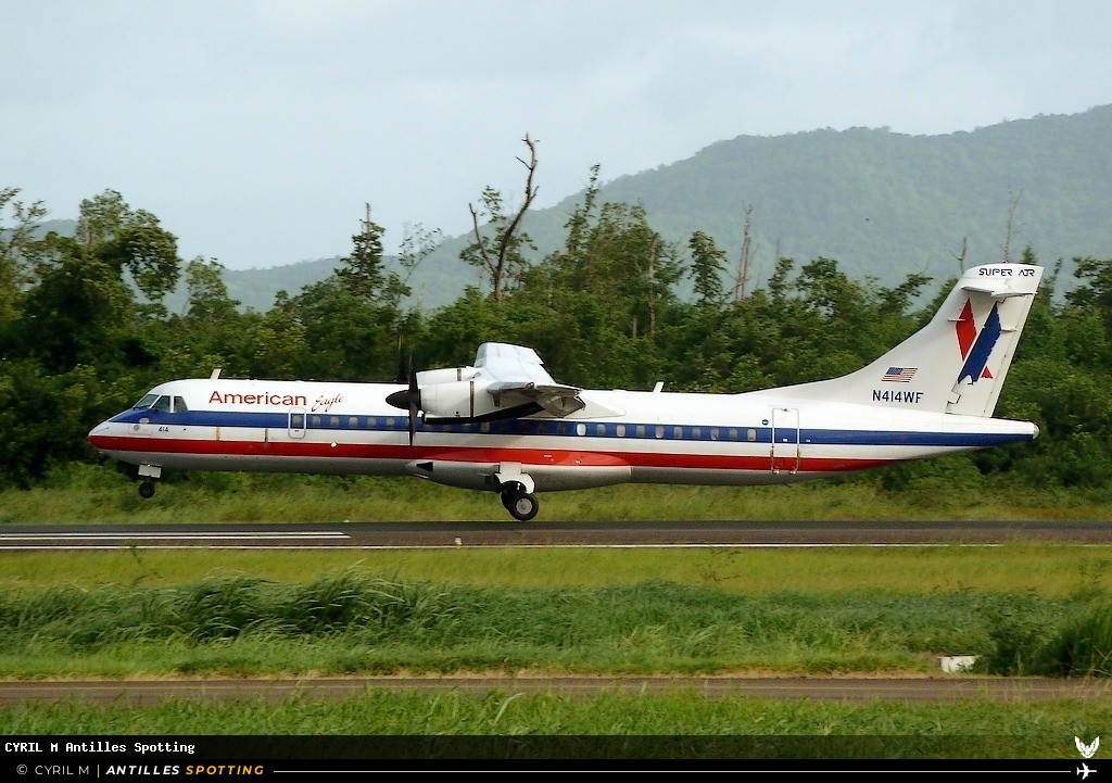 N414WF · ATR 72-200, American Eagle, Martinique – Aimé Césaire