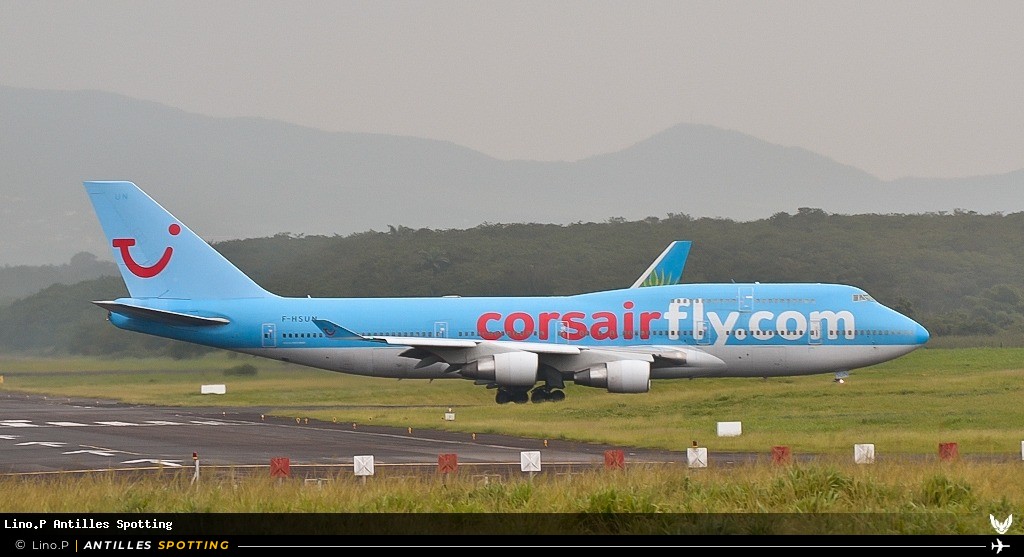 F-HSUN · Boeing 747-400, Corsairfly, Pointe-à-Pitre – Maryse Condé