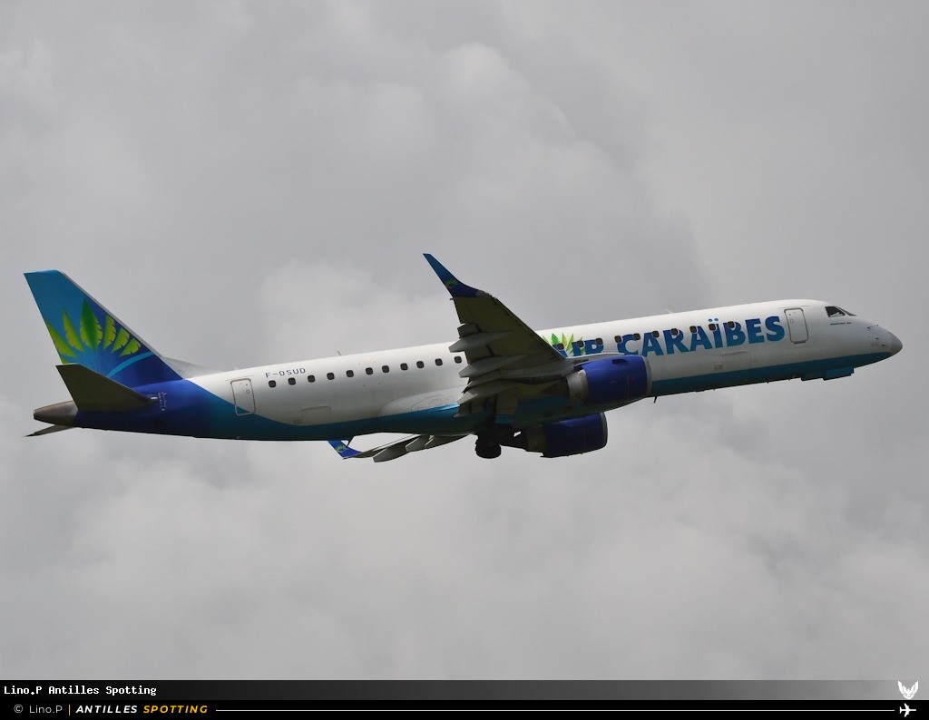 F-OSUD · Embraer E190, Air Caraïbes, Pointe-à-Pitre – Maryse Condé