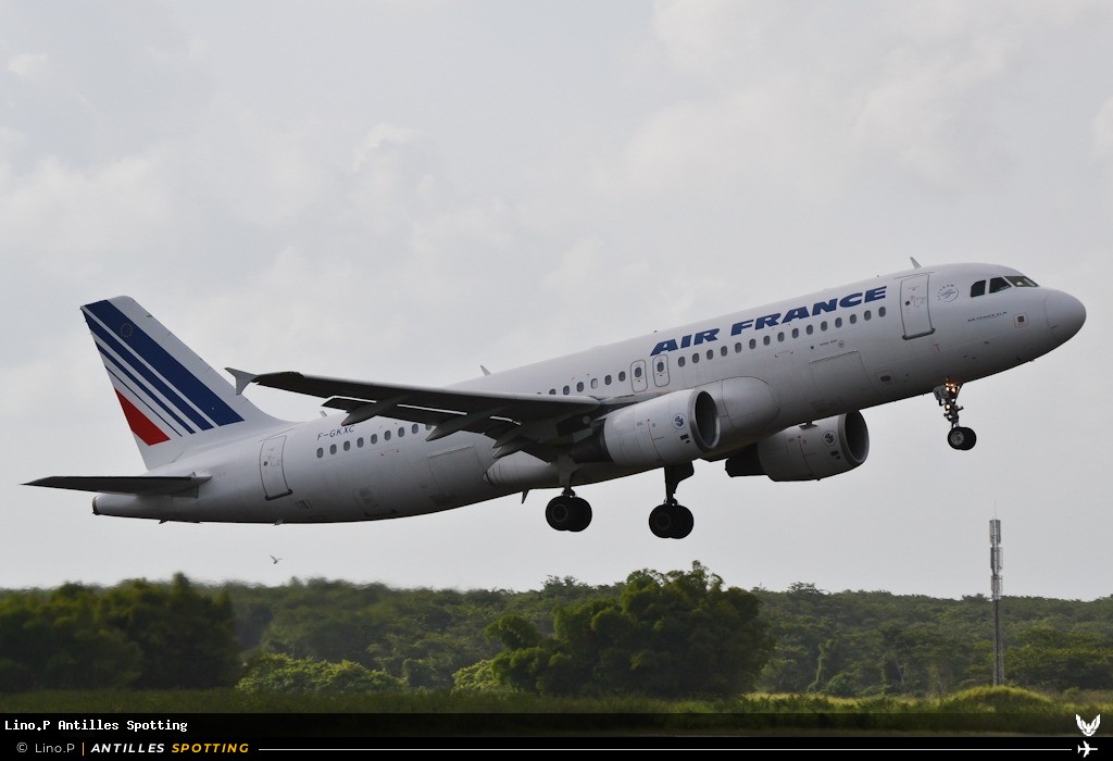 F-GKXC · Airbus A320, Air France, Pointe-à-Pitre – Maryse Condé