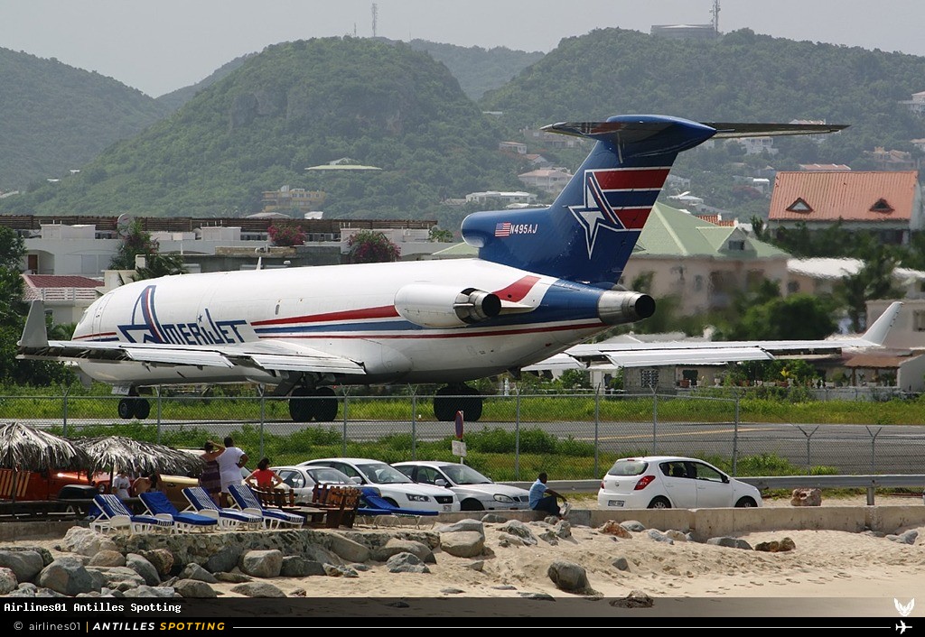 N495AJ · Boeing 727-200, Amerijet International, Sint Maarten – Princess Juliana