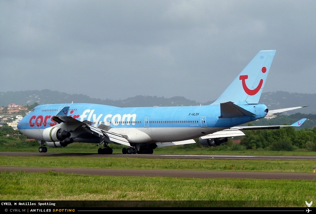 F-HLOV · Boeing 747-400, Corsairfly, Martinique – Aimé Césaire