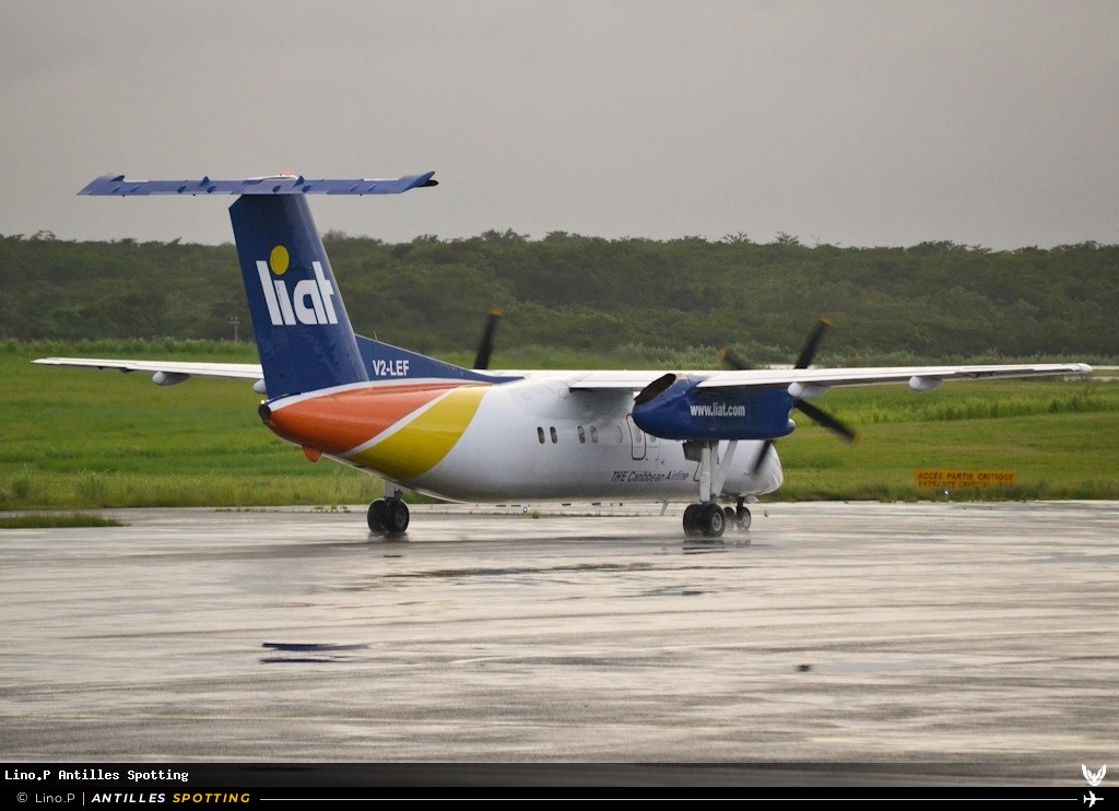 V2-LEF · De Havilland Canada Dash 8-100, LIAT, Pointe-à-Pitre – Maryse Condé