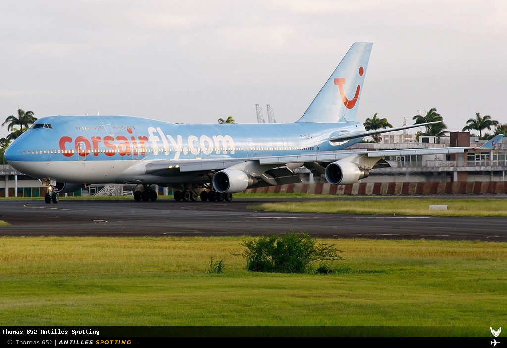 F-HLOV · Boeing 747-400, Corsairfly, Pointe-à-Pitre – Maryse Condé