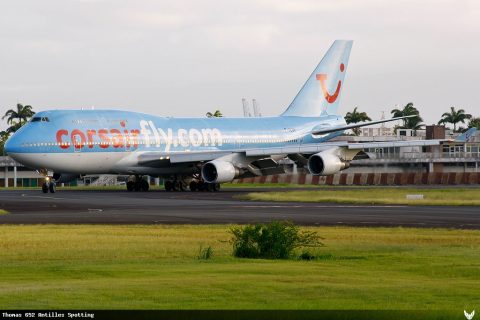 F-HLOV · Boeing 747-400, Pointe-à-Pitre – Maryse Condé