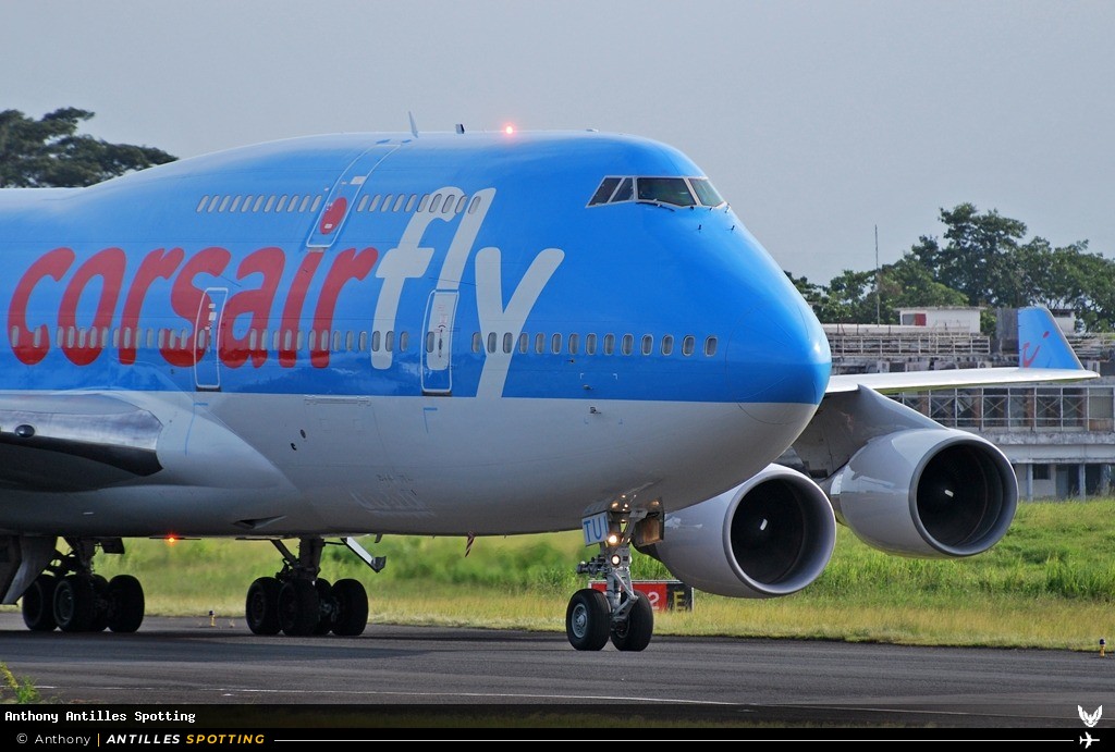 F-GTUI · Boeing 747-400, Corsairfly, Pointe-à-Pitre – Maryse Condé