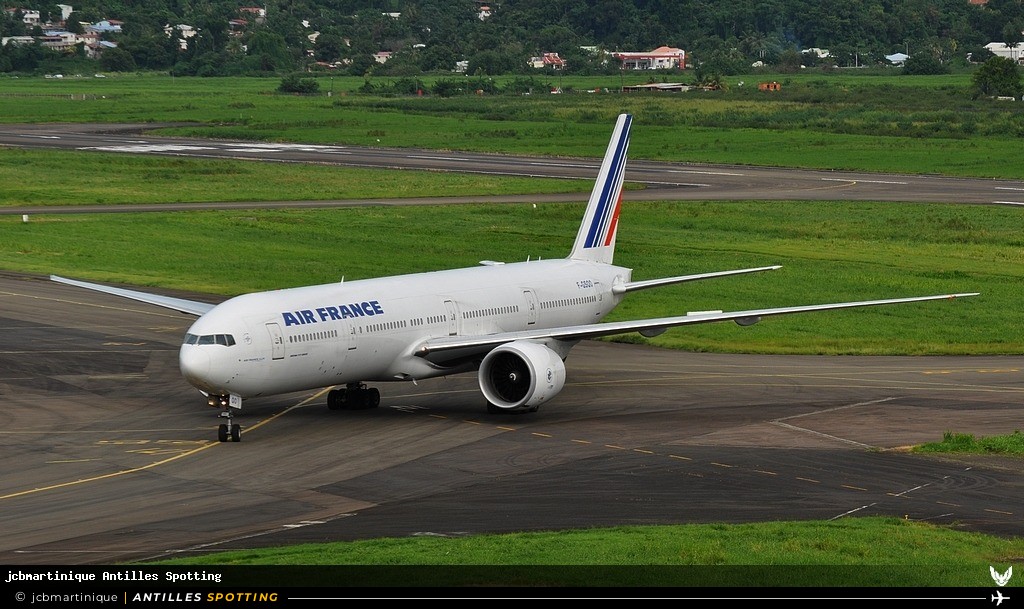 F-GSQO · Boeing 777-300ER, Air France, Martinique – Aimé Césaire
