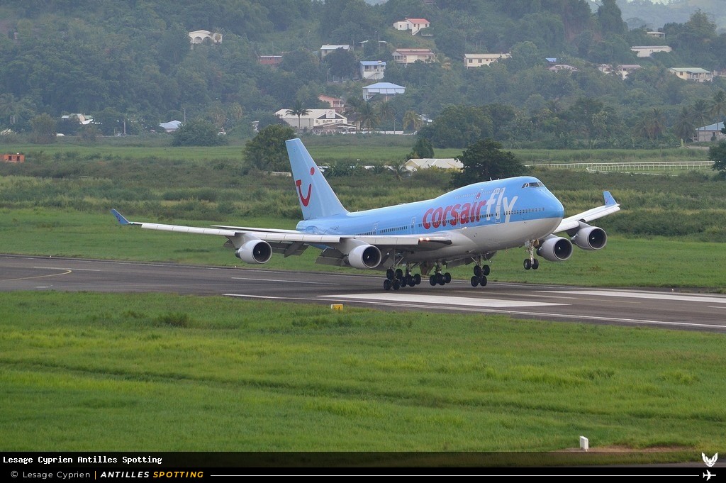 F-HSEA · Boeing 747-400, Corsairfly, Martinique – Aimé Césaire