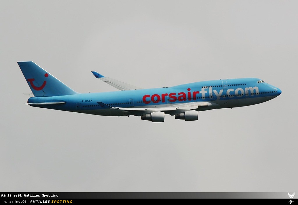 F-HSEX · Boeing 747-400, Corsairfly, Martinique – Aimé Césaire