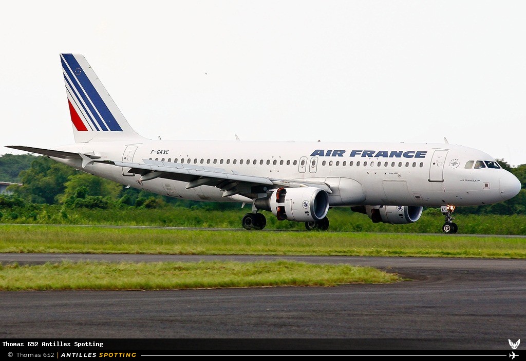 F-GKXC · Airbus A320, Air France, Pointe-à-Pitre – Maryse Condé