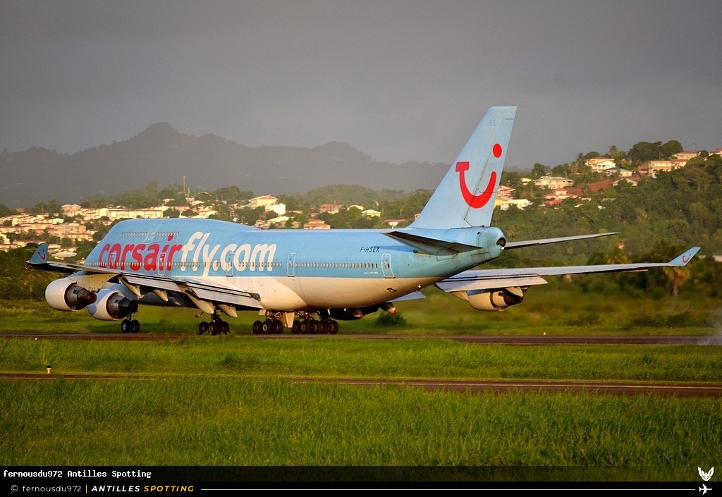F-HSEX · Boeing 747-400, Corsairfly, Martinique – Aimé Césaire
