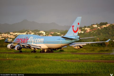 F-HSEX · Boeing 747-400, Martinique – Aimé Césaire