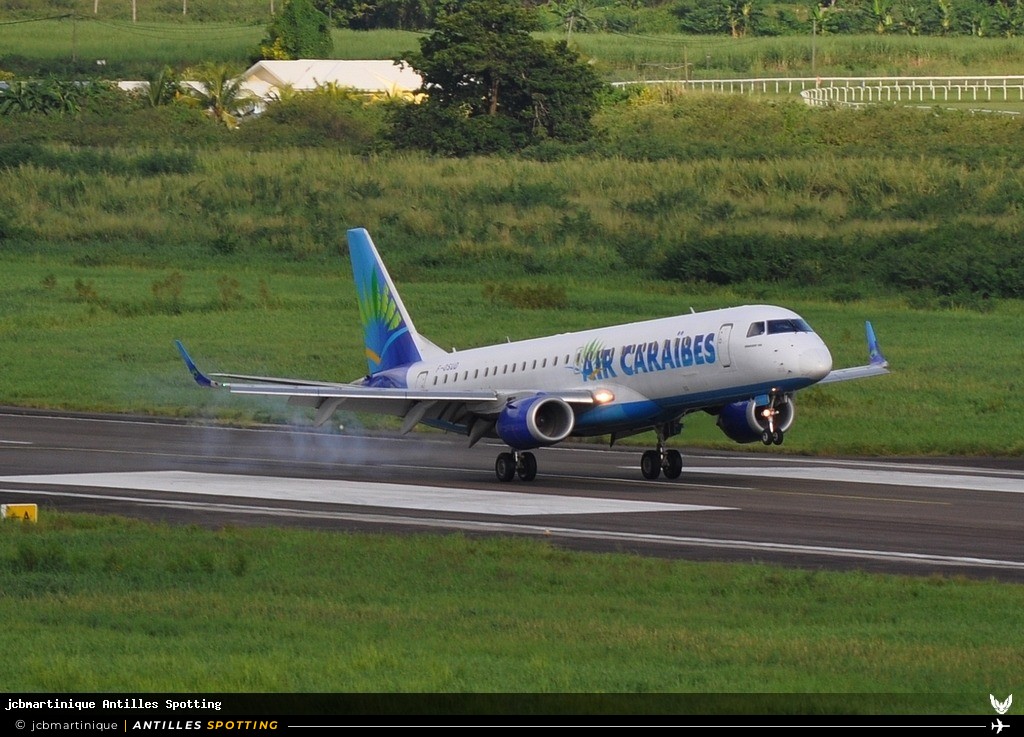 F-OSUD · Embraer E190, Air Caraïbes, Martinique – Aimé Césaire