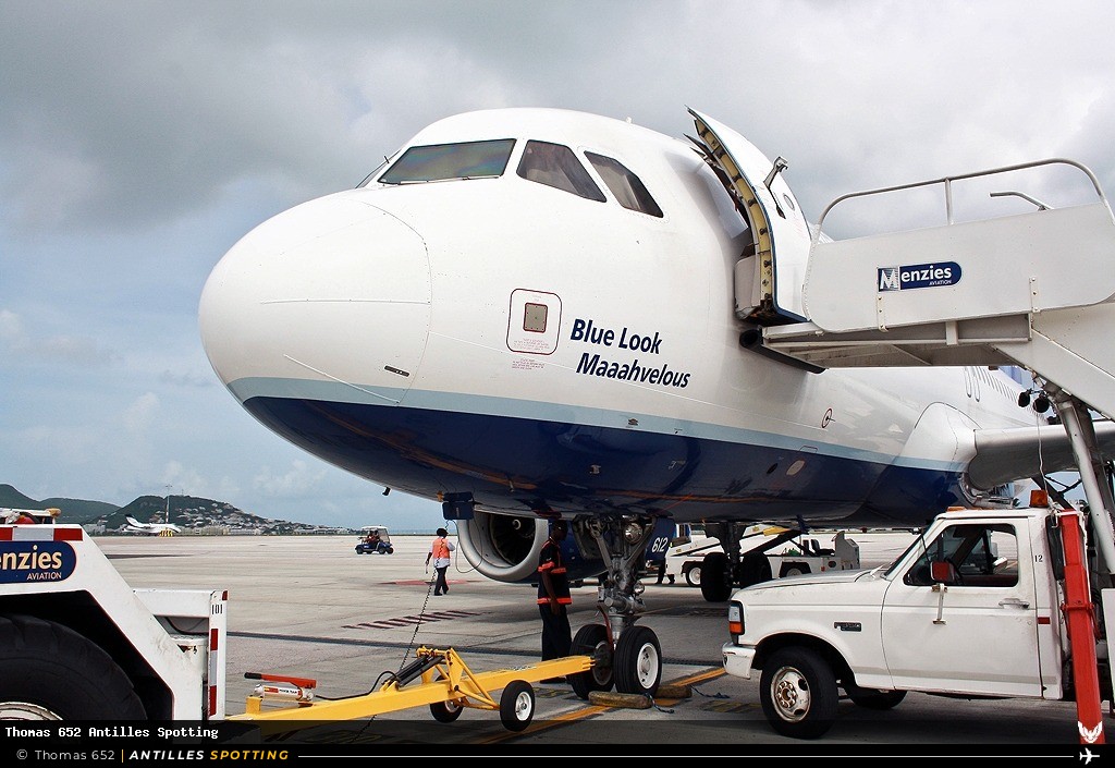 N612JB · Airbus A320, JetBlue, Sint Maarten – Princess Juliana