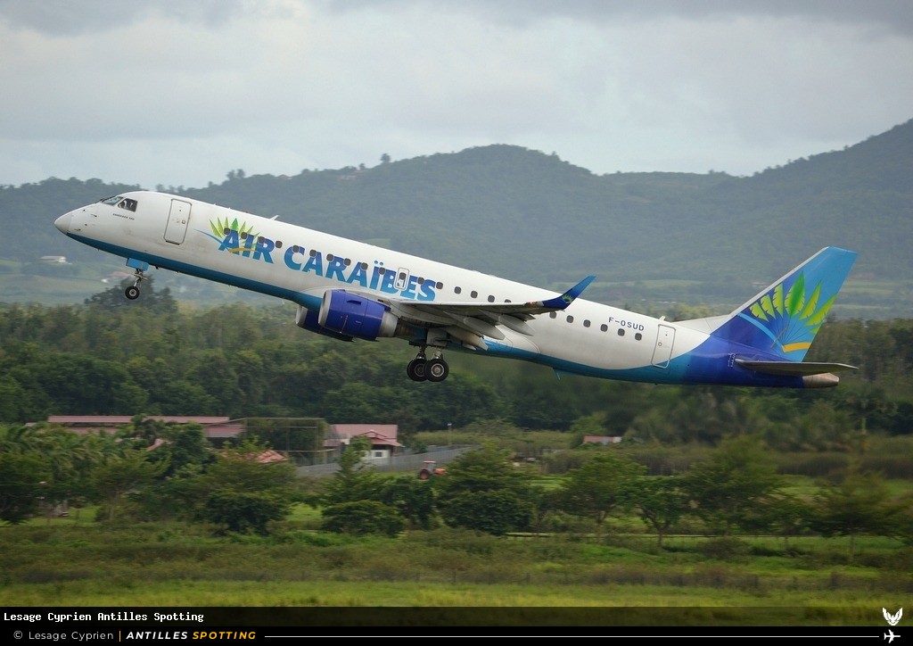 F-OSUD · Embraer E190, Air Caraïbes, Martinique – Aimé Césaire