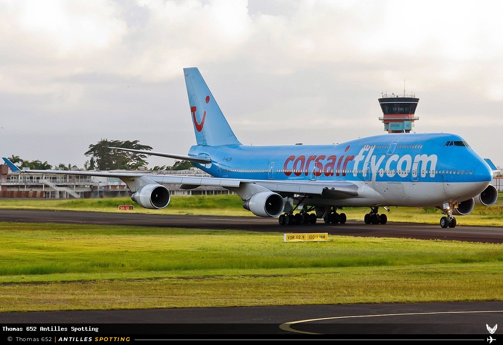 F-HLOV · Boeing 747-400, Corsairfly, Pointe-à-Pitre – Maryse Condé