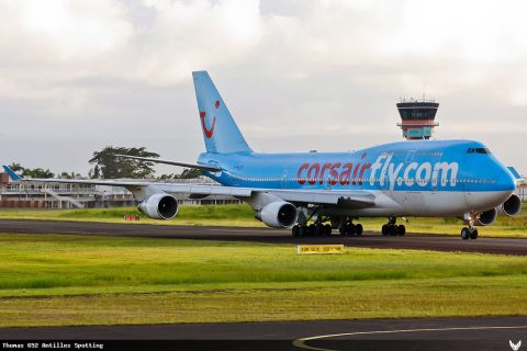 F-HLOV · Boeing 747-400, Pointe-à-Pitre – Maryse Condé