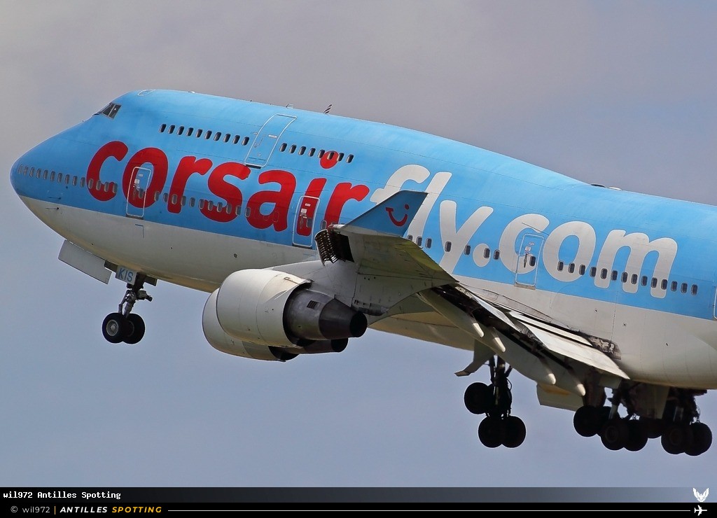 F-HKIS · Boeing 747-400, Corsairfly, Martinique – Aimé Césaire