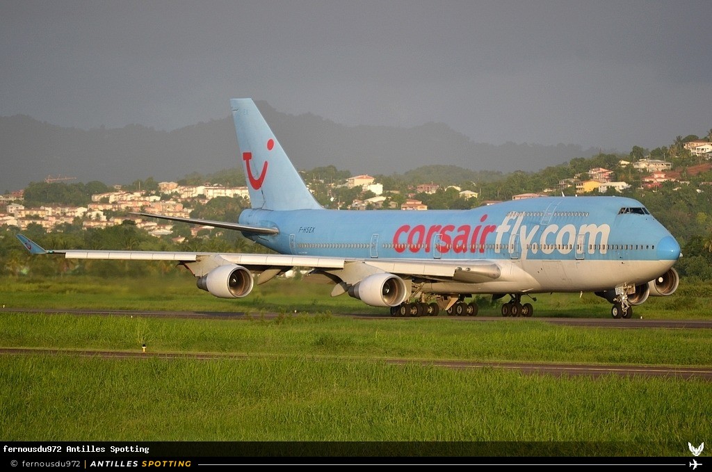 F-HSEX · Boeing 747-400, Corsairfly, Martinique – Aimé Césaire