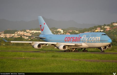 F-HSEX · Boeing 747-400, Martinique – Aimé Césaire