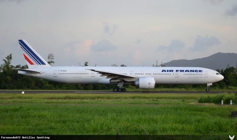 F-GSQR · Boeing 777-300ER, Martinique – Aimé Césaire