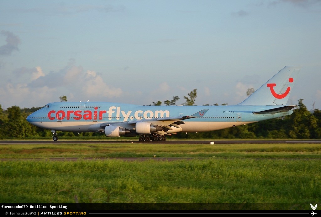 F-HSEX · Boeing 747-400, Corsairfly, Martinique – Aimé Césaire
