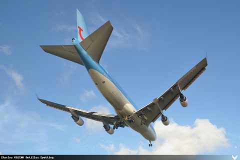 F-GTUI · Boeing 747-400, Martinique – Aimé Césaire