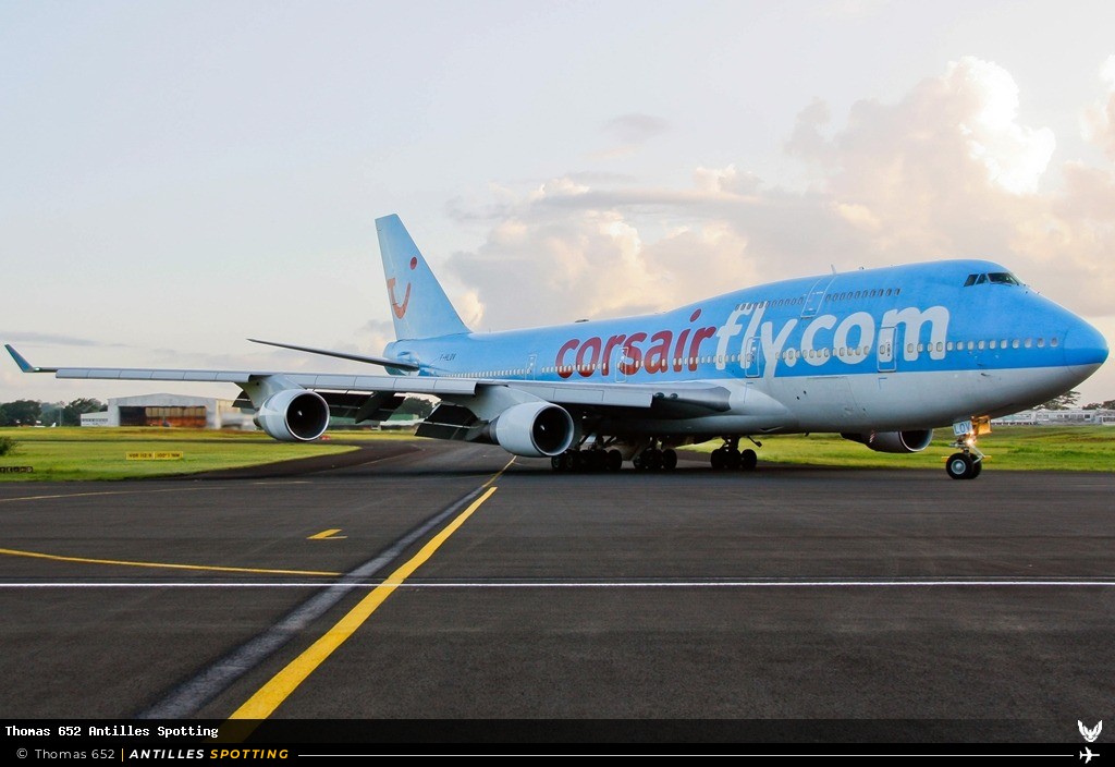 F-HLOV · Boeing 747-400, Corsairfly, Pointe-à-Pitre – Maryse Condé