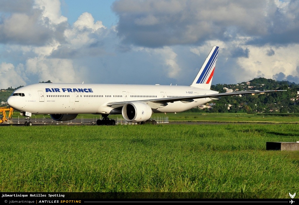 F-GSQT · Boeing 777-300ER, Air France, Martinique – Aimé Césaire