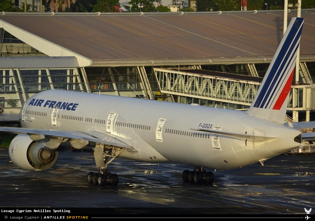 F-GSQX · Boeing 777-300ER, Air France, Martinique – Aimé Césaire