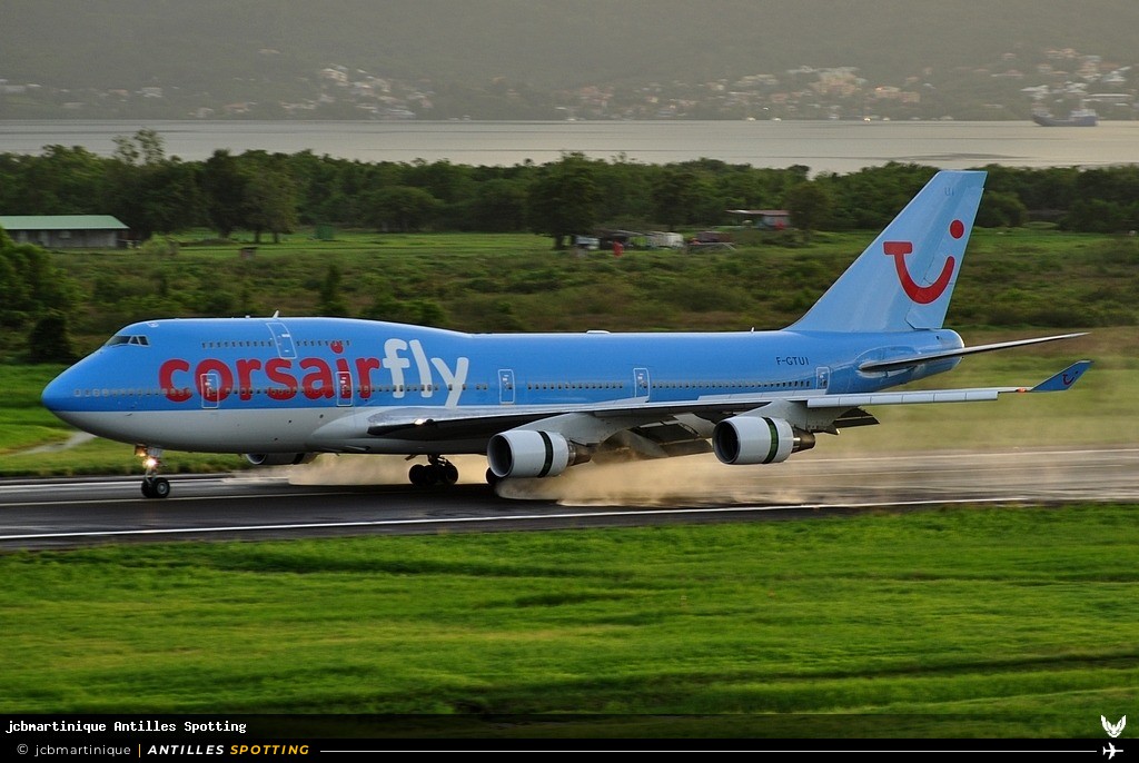 F-GTUI · Boeing 747-400, Corsairfly, Martinique – Aimé Césaire