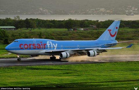 F-GTUI · Boeing 747-400, Martinique – Aimé Césaire