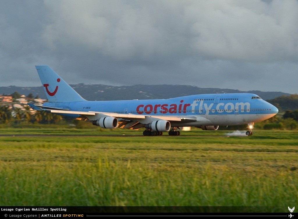 F-HKIS · Boeing 747-400, Corsairfly, Martinique – Aimé Césaire