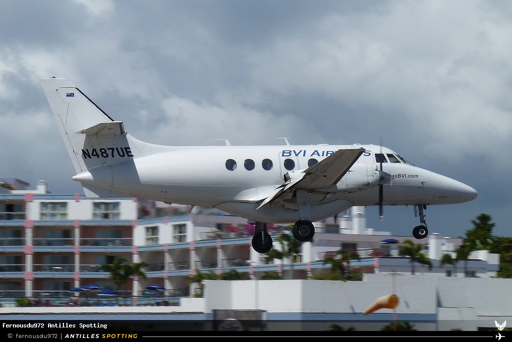 N487UE · BAe Jetstream 32, BVI Airways, Sint Maarten – Princess Juliana