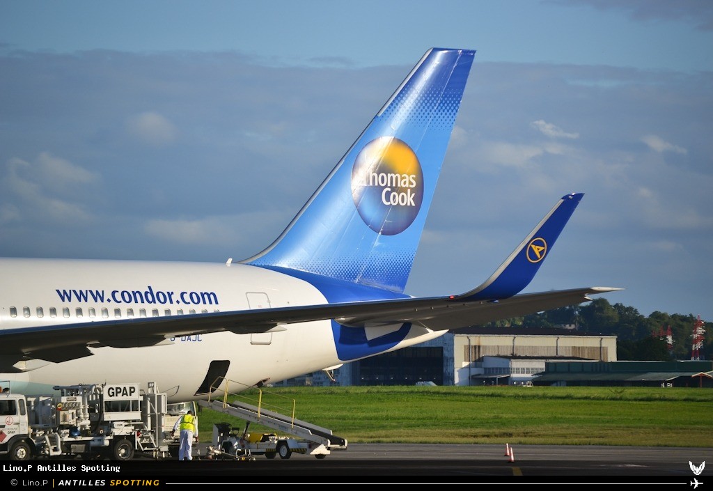 G-DAJC · Boeing 767-300, Thomas Cook Airlines/Condor, Pointe-à-Pitre – Maryse Condé