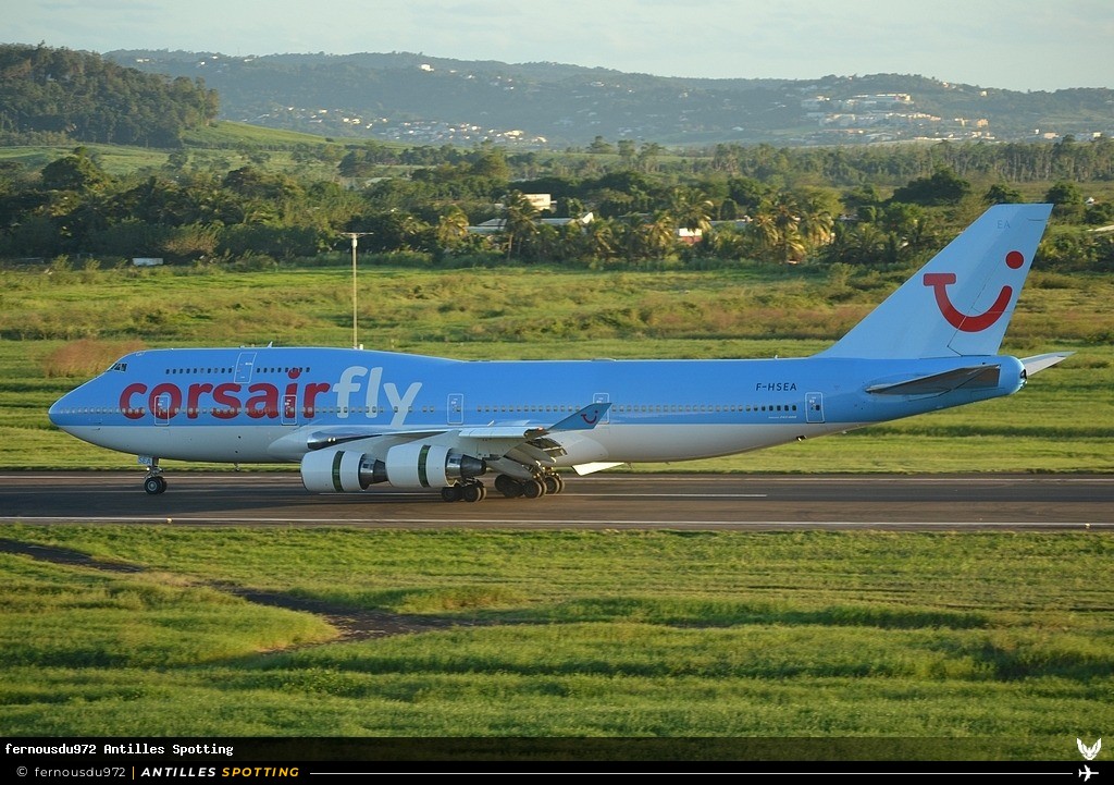 F-HSEA · Boeing 747-400, Corsairfly, Martinique – Aimé Césaire