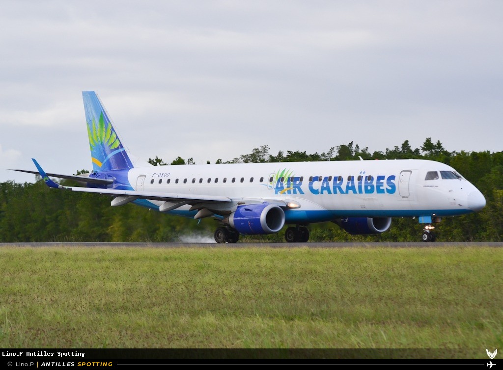 F-OSUD · Embraer E190, Air Caraïbes, Pointe-à-Pitre – Maryse Condé