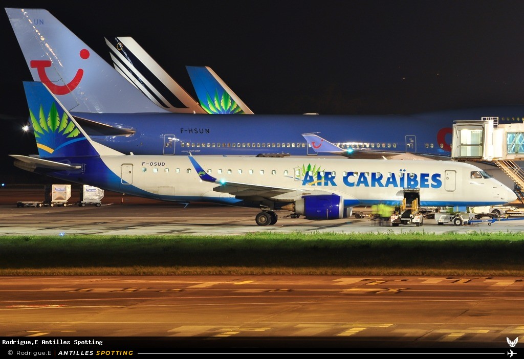 F-OSUD · Embraer E190, Air Caraïbes, Pointe-à-Pitre – Maryse Condé