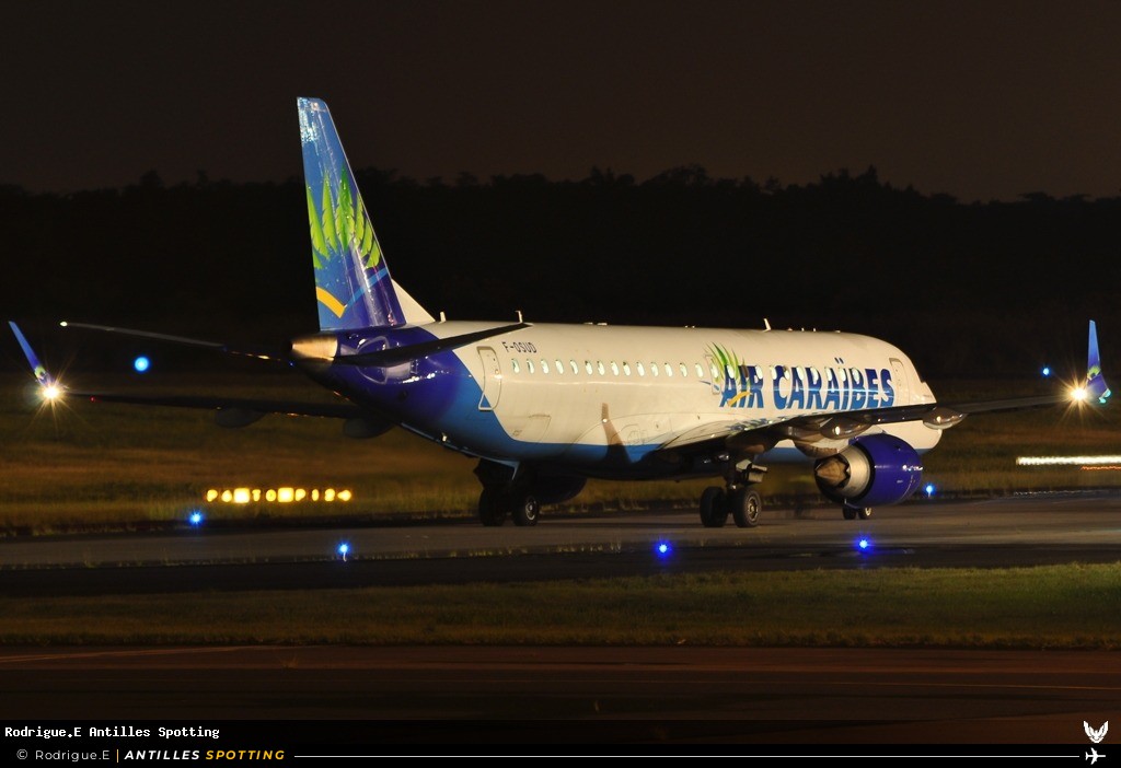 F-OSUD · Embraer E190, Air Caraïbes, Pointe-à-Pitre – Maryse Condé