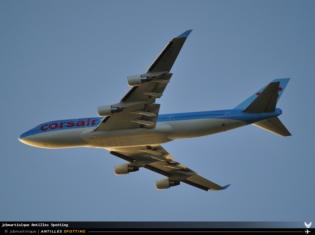F-HSEA · Boeing 747-400, Corsairfly, Martinique – Aimé Césaire