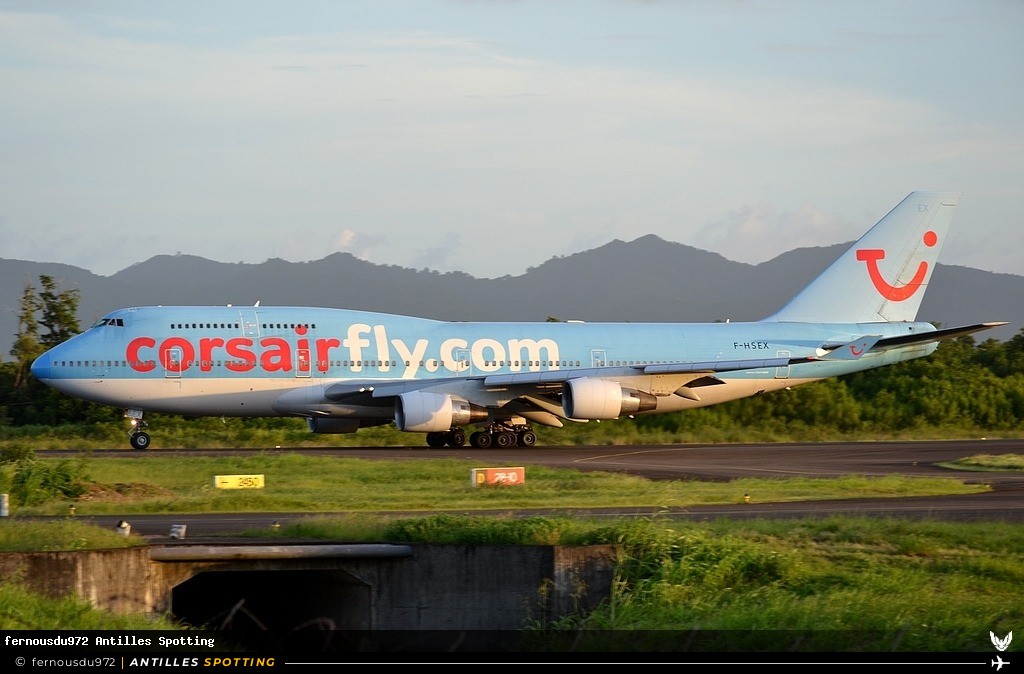 F-HSEX · Boeing 747-400, Corsairfly, Martinique – Aimé Césaire
