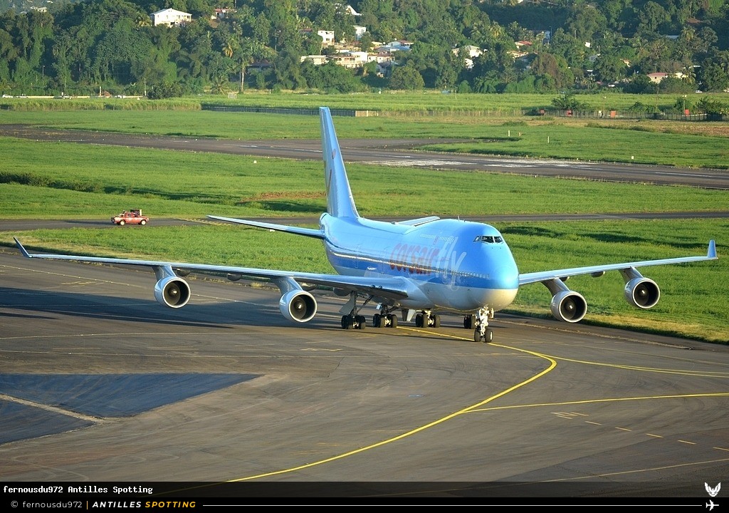 F-HSEA · Boeing 747-400, Corsairfly, Martinique – Aimé Césaire