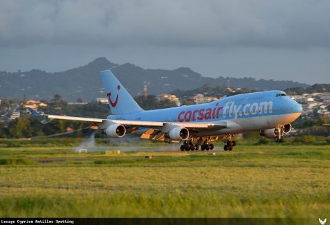 F-HKIS · Boeing 747-400, Martinique – Aimé Césaire