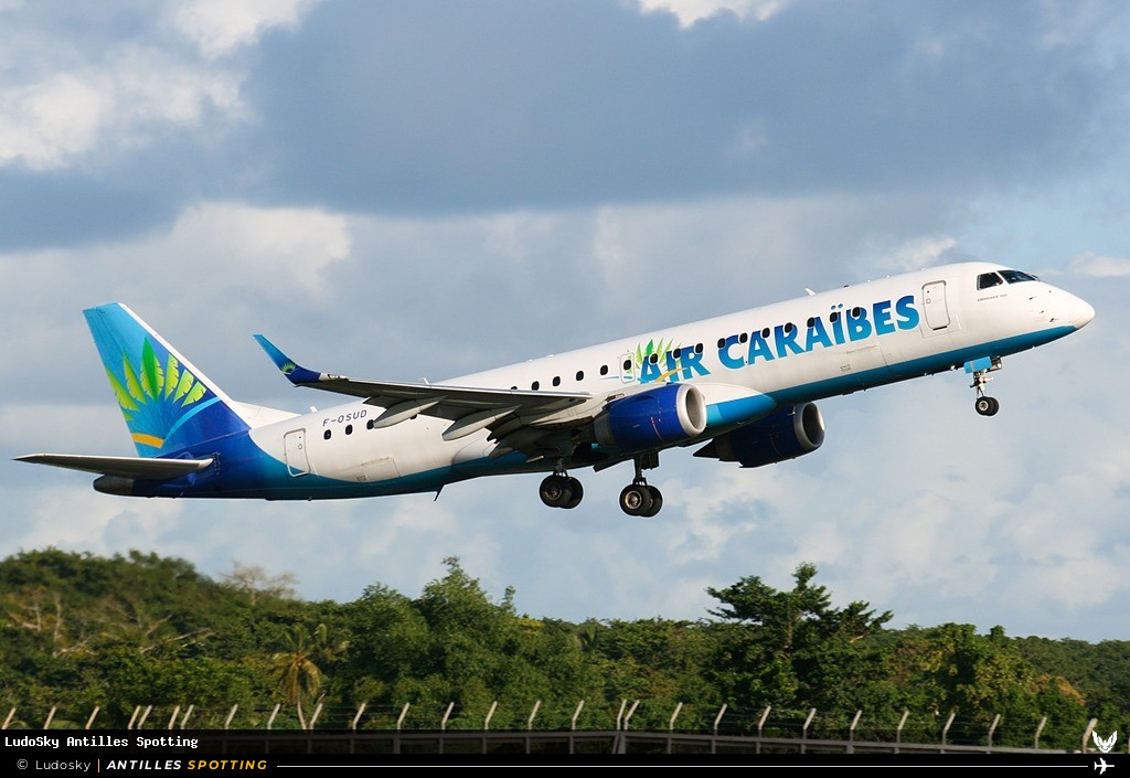 F-OSUD · Embraer E190, Air Caraïbes, Pointe-à-Pitre – Maryse Condé