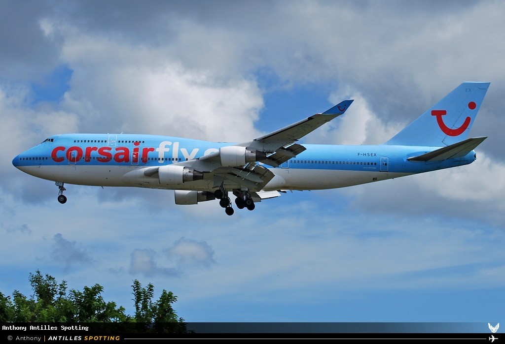 F-HSEX · Boeing 747-400, Corsairfly, Martinique – Aimé Césaire