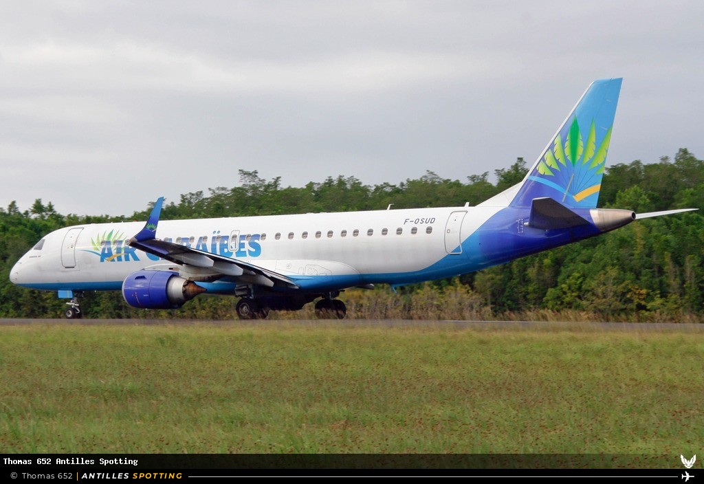 F-OSUD · Embraer E190, Air Caraïbes, Pointe-à-Pitre – Maryse Condé