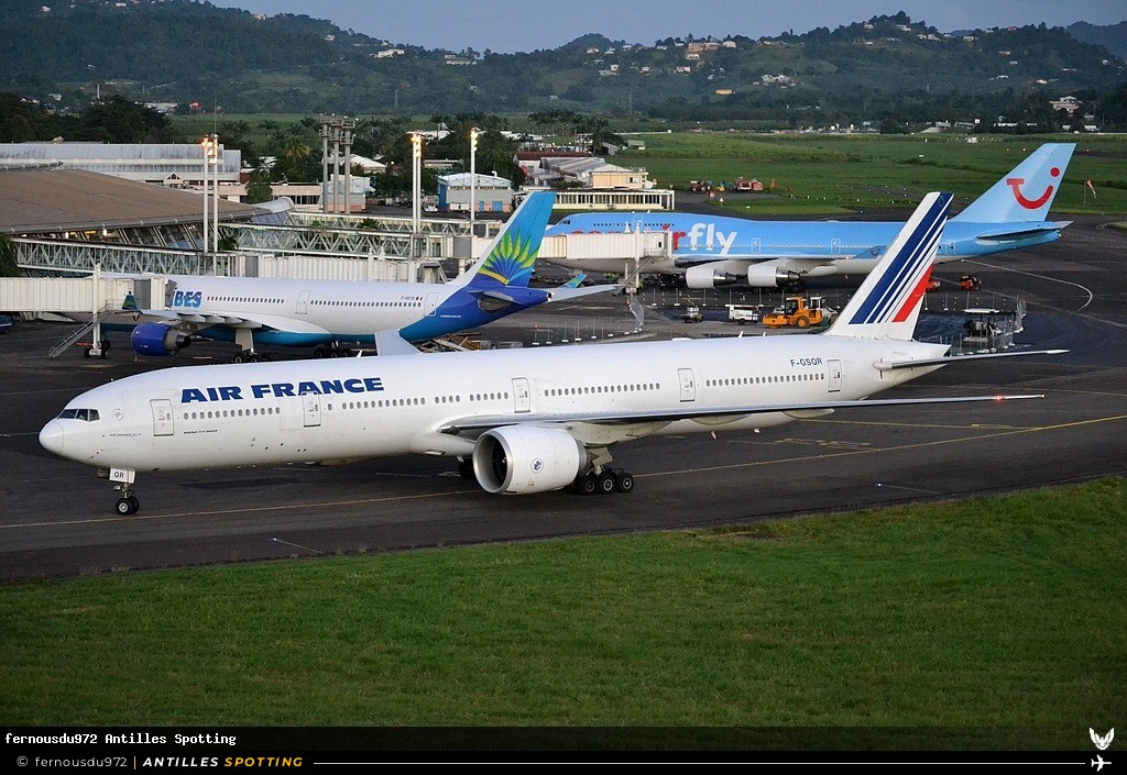 F-GSQR · Boeing 777-300ER, Air France, Martinique – Aimé Césaire