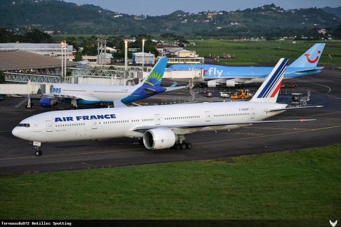 F-GSQR · Boeing 777-300ER, Martinique – Aimé Césaire